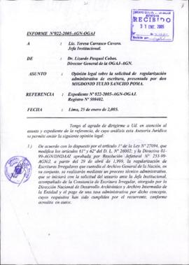 INFORME 022-2005-AGN-OGAJ