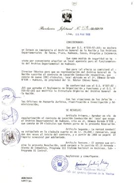 Resolución Jefatural N° 036-1988/AGN/J