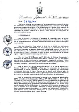Resolución Jefatural N° 023-2017-AGN/J