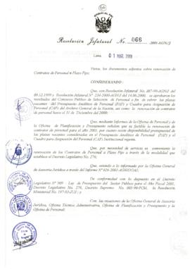 Resolución Jefatural N°066-2001/AGN/J