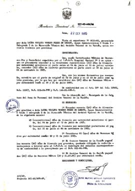 Resolución Directoral N° 97-85-AGN/OA