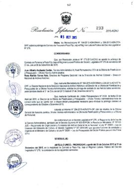 Resolución Jefatural N° 233-2015-AGN/J