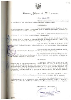Resolución Jefatural N° 121-1983/AGN/J
