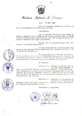 Resolución Jefatural N° 133-1993/AGN/J