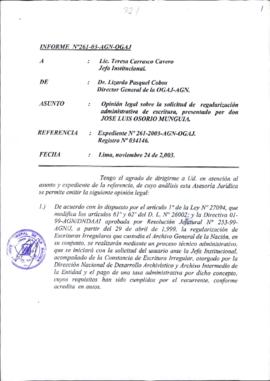 INFORME 261-2003-AGN-OGAJ