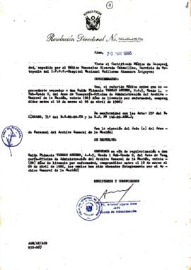 Resolución Directoral N° 44-86-AGN/OA