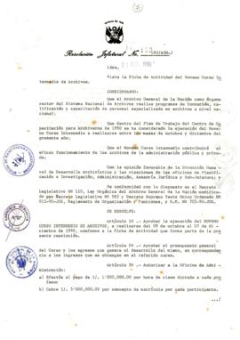 Resolución Jefatural N° 193-1990/AGN/J