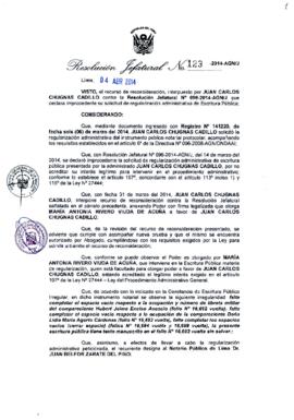 Resolución Jefatural N° 123-2014-AGN/J