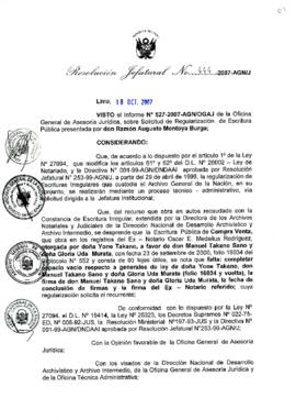 Resolución Jefatural N° 444-2007-AGN/J