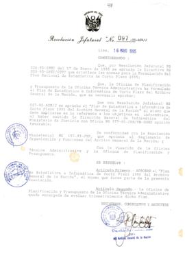 Resolución Jefatural N° 097-1995/AGN/J
