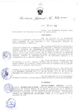 Resolución Jefatural N° 155-1998/AGN/J