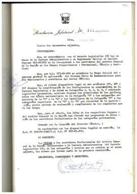 Resolución Jefatural N° 171-1986/AGN/J