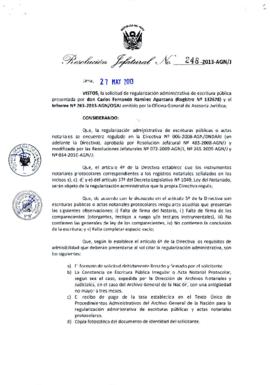 Resolución Jefatural N° 248-2013-AGN/J