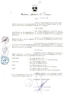 Resolución Jefatural N° 104-1991/AGN/J