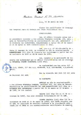 Resolución Directoral N° 021-89-AGN/OA