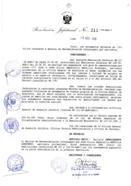 Resolución Jefatural N° 213-1999/AGN/J