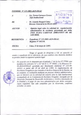 INFORME 115-2005-AGN-OGAJ