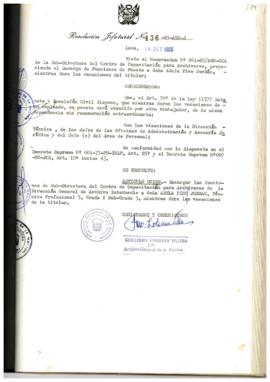 Resolución Jefatural N° 136-1985/AGN/J
