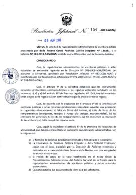 Resolución Jefatural N° 154-2013-AGN/J