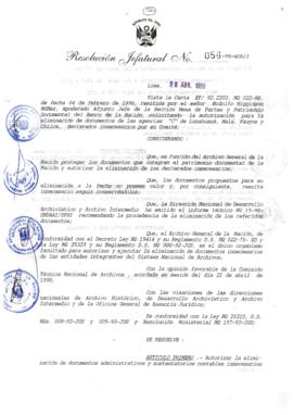 Resolución Jefatural N° 056-1998/AGN/J