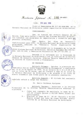 Resolución Jefatural N° 130-1996/AGN/J