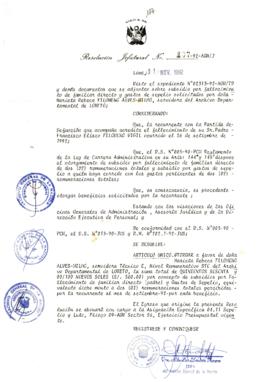 Resolución Jefatural N° 207-1992/AGN/J