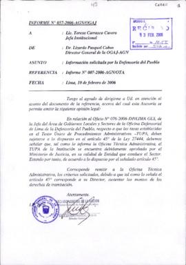 INFORME 057-2006-AGN/OGAJ