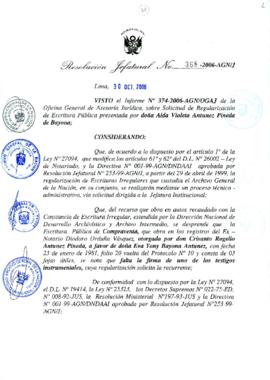 Resolución Jefatural N° 368-2006-AGN/J