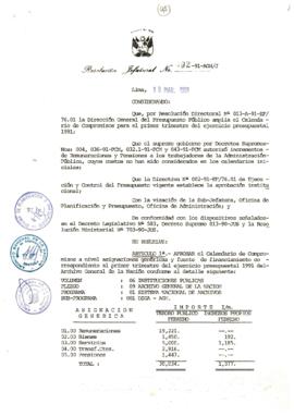 Resolución Jefatural N° 092-1991/AGN/J