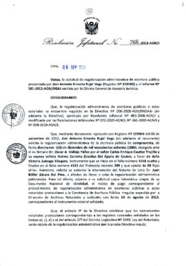 Resolución Jefatural N° 266-2012-AGN/J