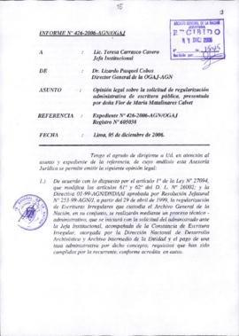 INFORME 426-2006-AGN/OGAJ