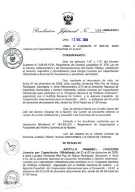 Resolución Jefatural N° 506-2008-AGN/J