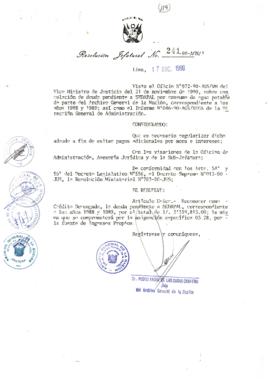 Resolución Jefatural N° 241-1990/AGN/J