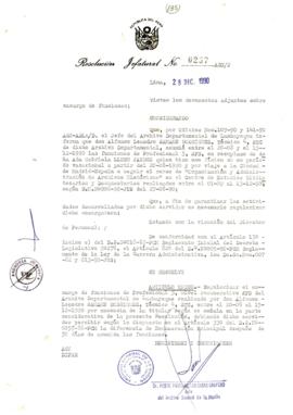 Resolución Jefatural N° 257-1990/AGN/J