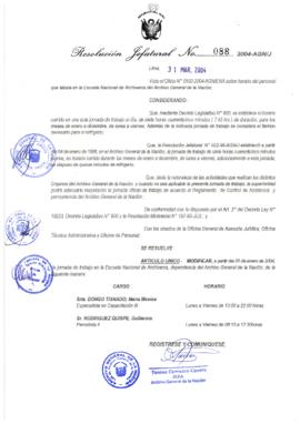 Resolución Jefatural N° 088-2004-AGN/J