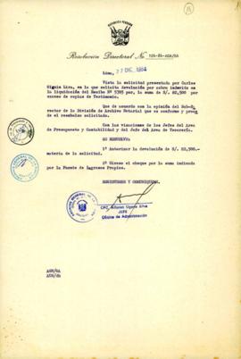 Resolución Directoral N° 104-84-AGN/OA
