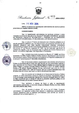 Resolución Jefatural N° 413-2014-AGN/J