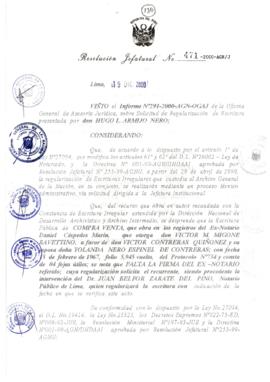 Resolución Jefatural N° 471-2000/AGN/J