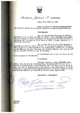 Resolución Jefatural N° 113-1982/AGN/J