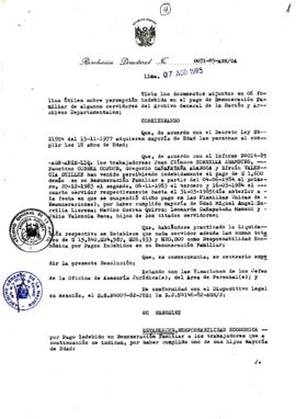 Resolución Directoral N° 71-85-AGN/OA