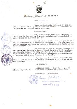 Resolución Jefatural N° 001-1989/AGN/J