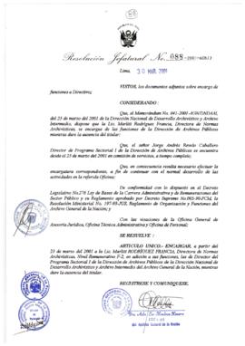 Resolución Jefatural N°088-2001/AGN/J