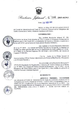 Resolución Jefatural N° 082-2013-AGN/J