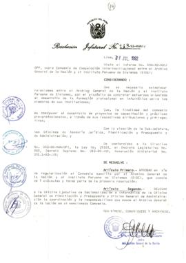 Resolución Jefatural N° 118-1992/AGN/J