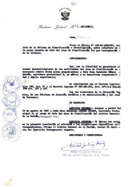 Resolución Jefatural N° 061-1987/AGN/J