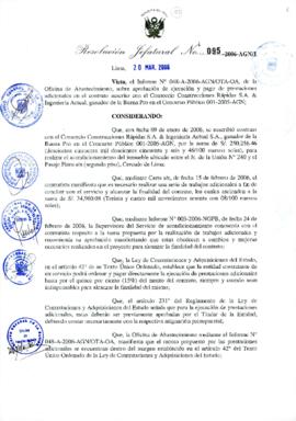 Resolución Jefatural N° 095-2006-AGN/J