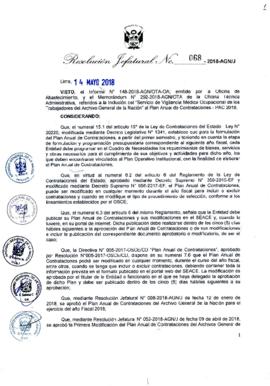 Resolución Jefatural N° 068-2018-AGN/J