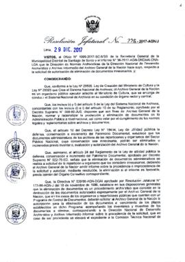 Resolución Jefatural N° 226-2017-AGN/J