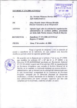 INFORME 374-2006-AGN/OGAJ