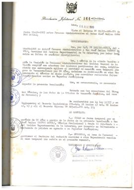 Resolución Jefatural N° 164-1985/AGN/J